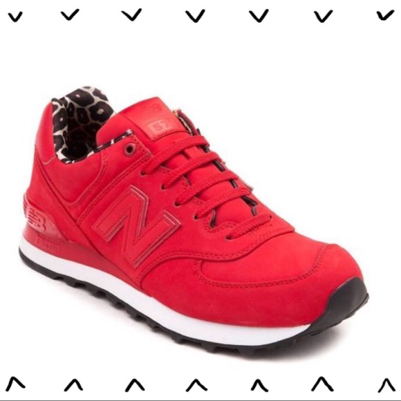 New Balance Red Leopard Print 574 